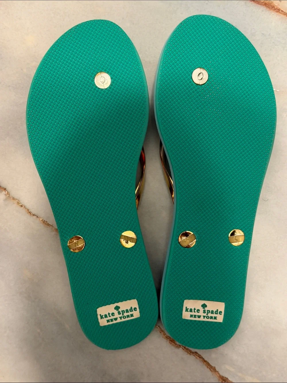Kate Spade I Need A Vacation Print Flip Flop Sandals, Size 10